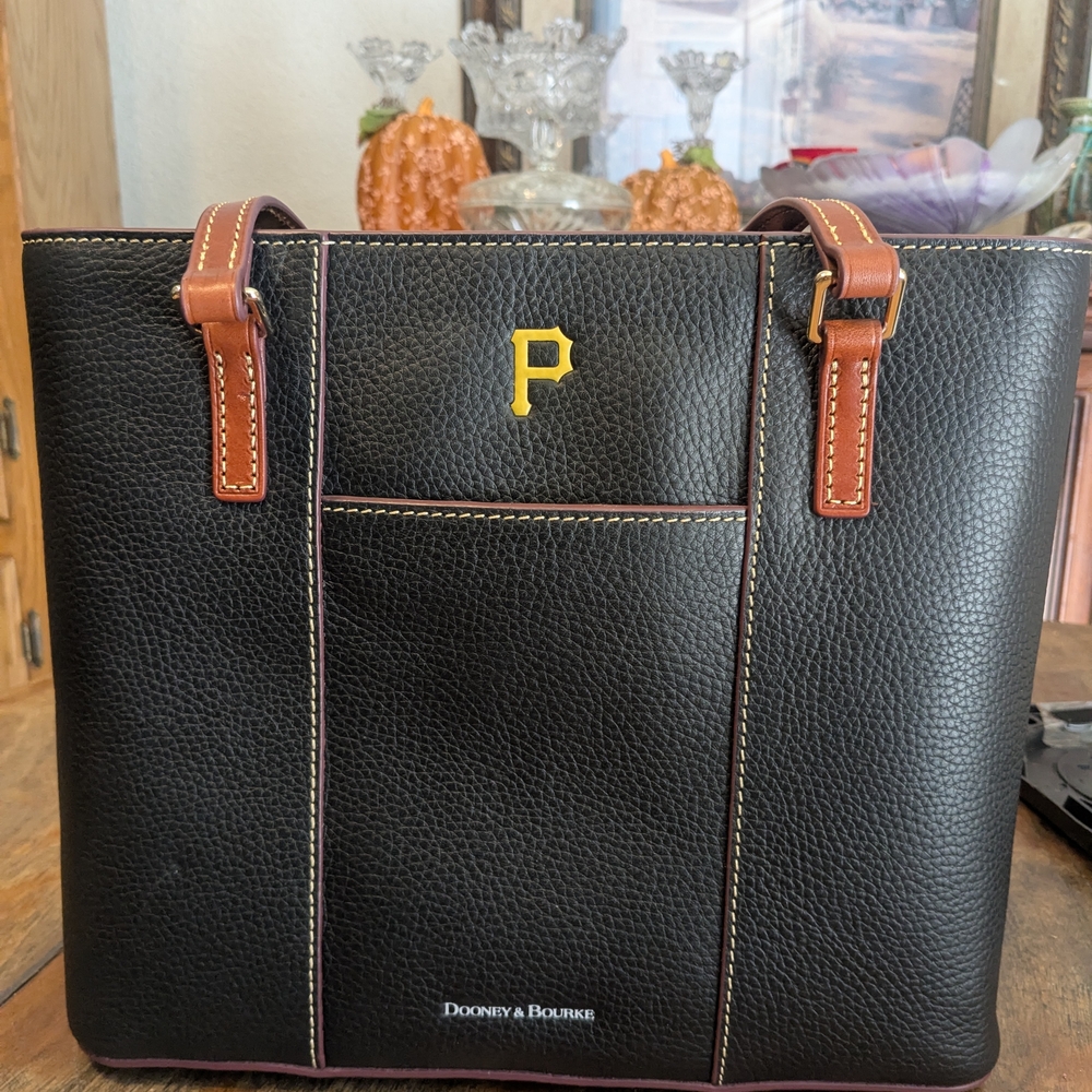 Dooney & Bourke Black and Brown Leather Tote